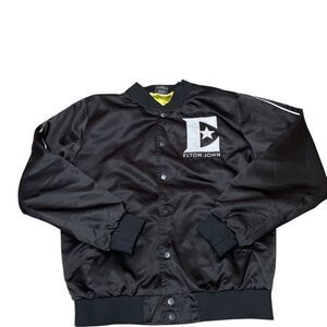 Elton John Farewell Yellow Brick Road Tour Satin Bomber Jacket 2018 Size Small